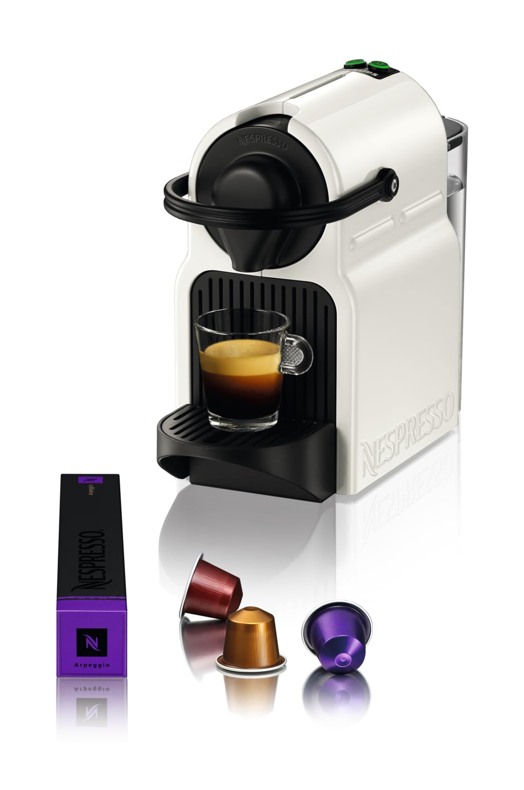 Aurent Inissia Blanche – Cafetière Espresso à Capsules | 19 Bars | Préchauffage 25s