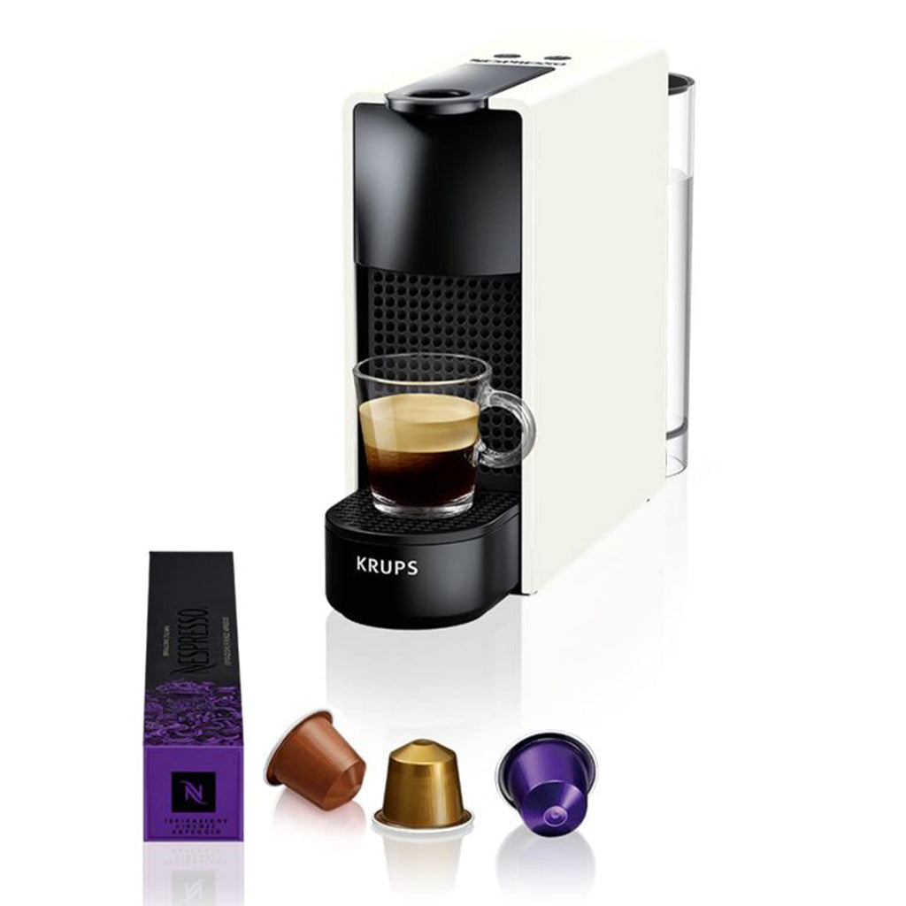 Aurent Essenza Mini – Cafetière à Capsules Blanche Ultra-Compacte | 14 Capsules Offertes
