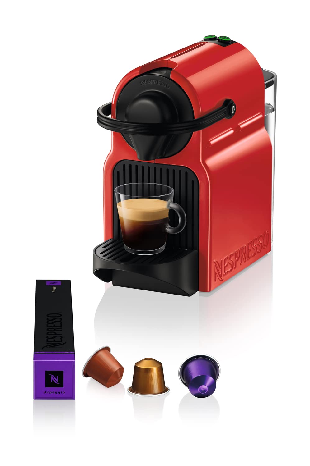 Aurent Inissia – Cafetière à Capsules Rouge Rubis | Espresso & Lungo | 19 Bars