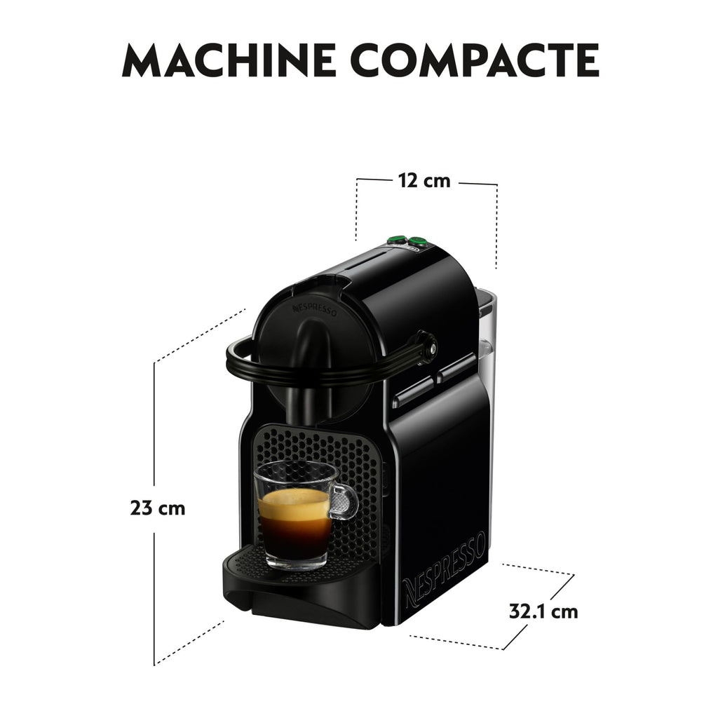 Aurent Inissia – Machine à Café à Capsules Noire | 19 Bars | Arrêt Auto 9 min