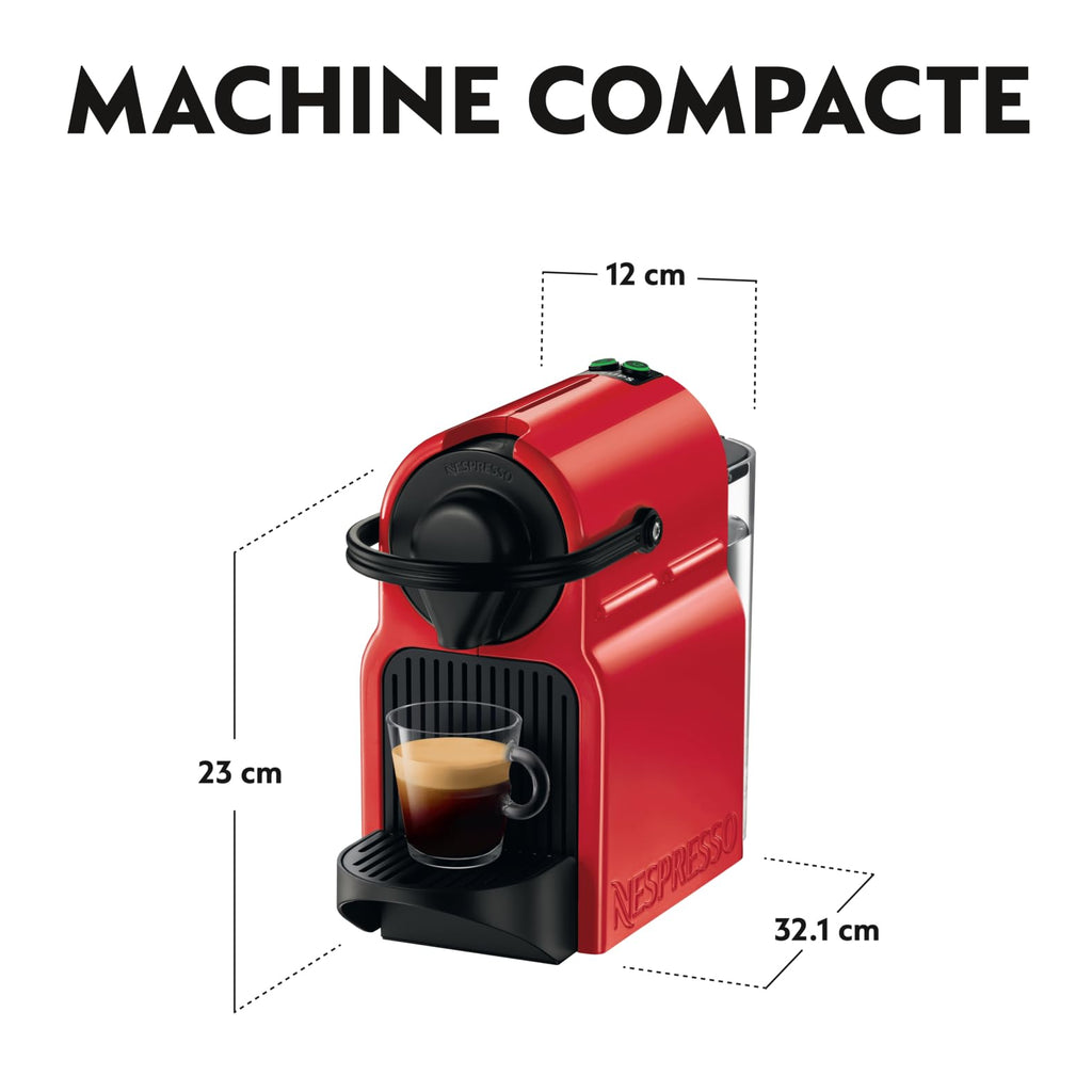 Aurent Inissia Rouge – Cafetière Espresso à Capsules | Design Barista | Livraison Rapide