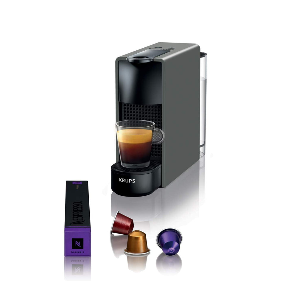Aurent Essenza Mini – Cafetière Capsules Gris Intense | Compacte 8,4 cm | Économie d'Énergie