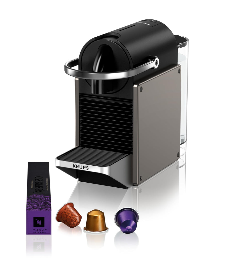 Aurent Pixie Titane – Cafetière à Capsules Compacte | Style Industriel | Arrêt Auto 2 min