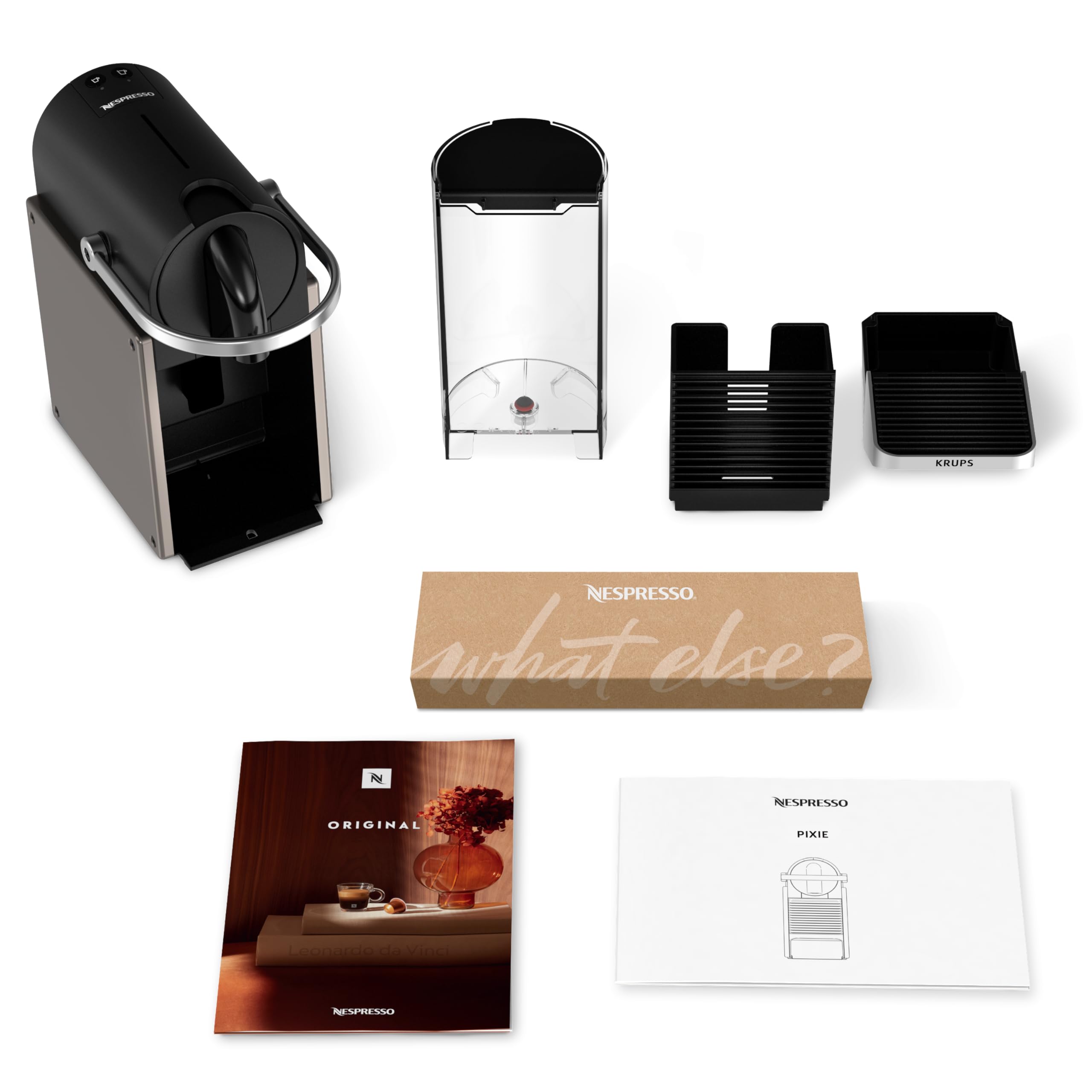 Aurent Pixie Titane – Cafetière à Capsules Compacte | Style Industriel | Arrêt Auto 2 min