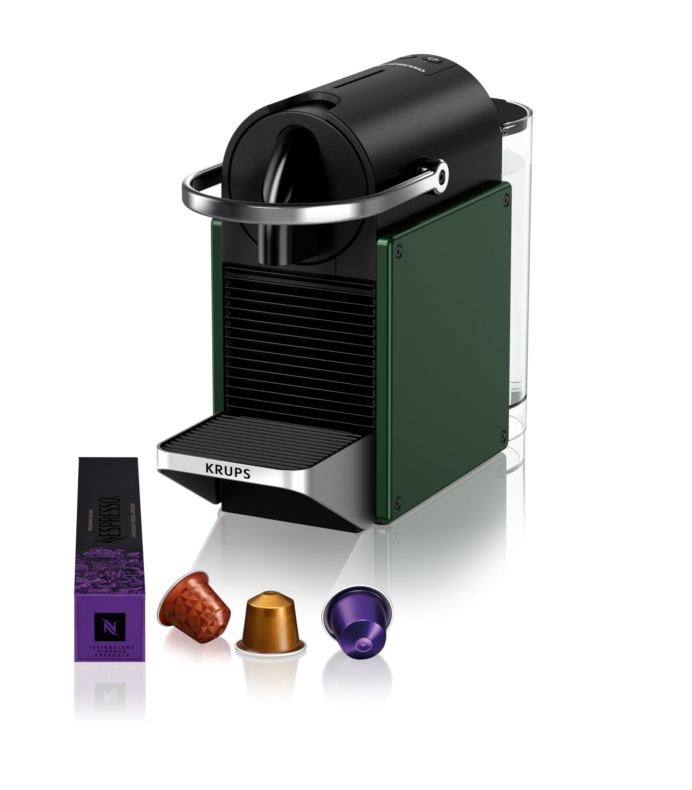 Aurent Pixie Vert Foncé – Cafetière Compacte à Capsules | Style Industriel | Éco-Responsable